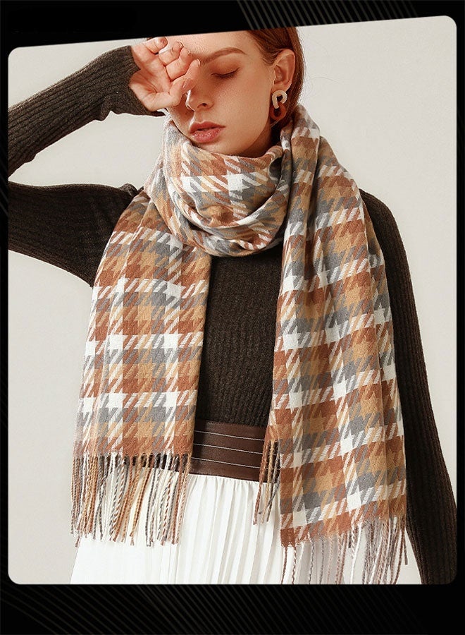 Fashionable Women Autumn and Winter Outdoor Thick Windproof Warm Skin-friendly Long Scarf - Image 3